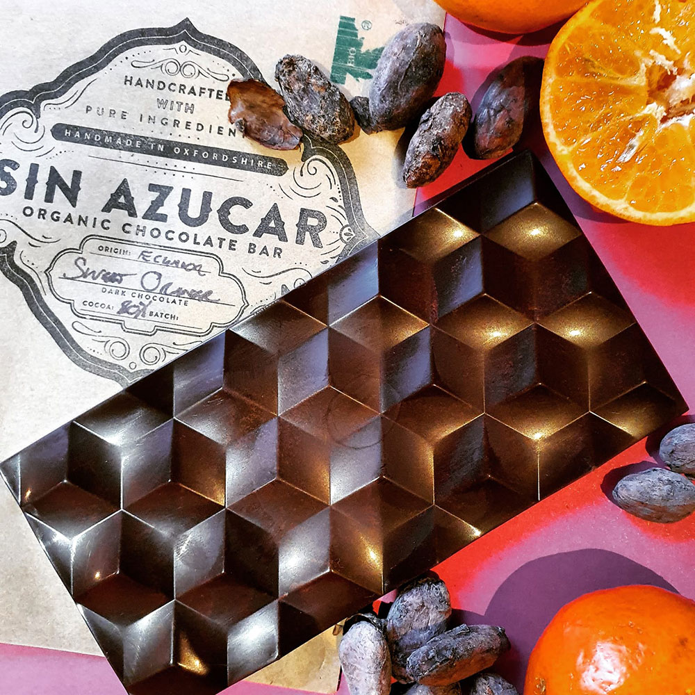 Sin Azucar sweet orange chocolate bar